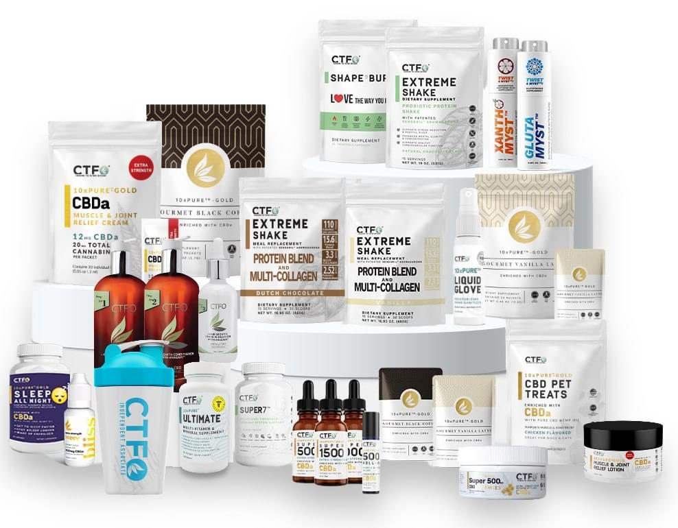 Photo of several CTFO products